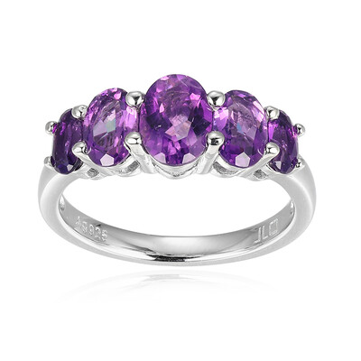 Zambian Amethyst Silver Ring