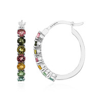 Fancy Tourmaline Silver Earrings