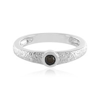 Black Diamond Silver Ring