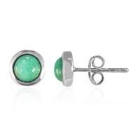 Green New Lander Turquoise Silver Earrings
