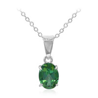 Butterfly Green Topaz Silver Necklace