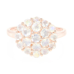 Rainbow Moonstone Silver Ring