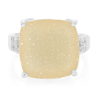 Glitter Agate Silver Ring