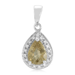 Cuprian Tourmaline Silver Pendant