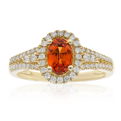 14K Mandarin Garnet Gold Ring (CIRARI)