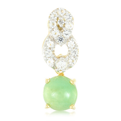 Imperial Chrysoprase Silver Pendant