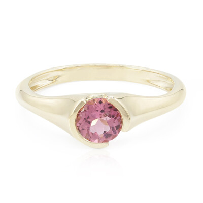 9K Pink Tourmaline Gold Ring
