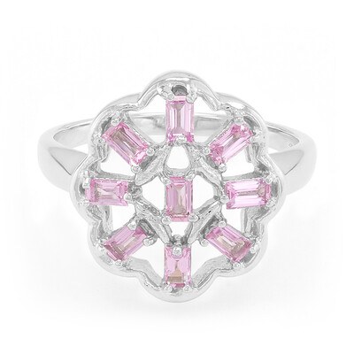 Ceylon Pink Sapphire Silver Ring