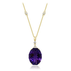 14K Amethyst Gold Necklace