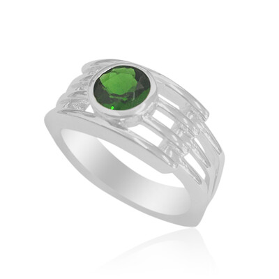 Russian Diopside Silver Ring