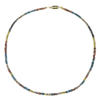 Fancy Diamond Silver Necklace(Adela Silber)