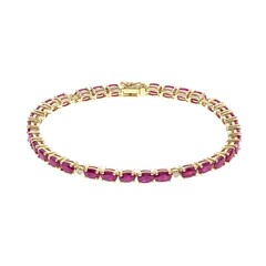 10K AAA Mozambique Ruby Gold Bracelet