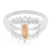 Padparadscha Sapphire Silver Ring