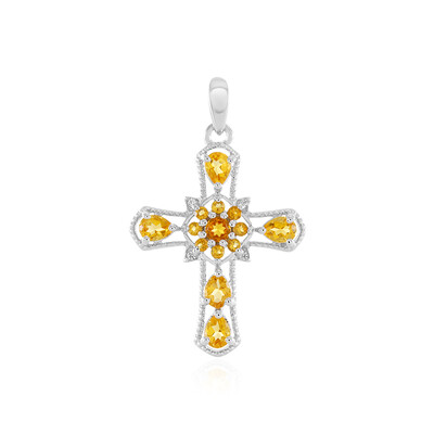 Citrine Silver Pendant