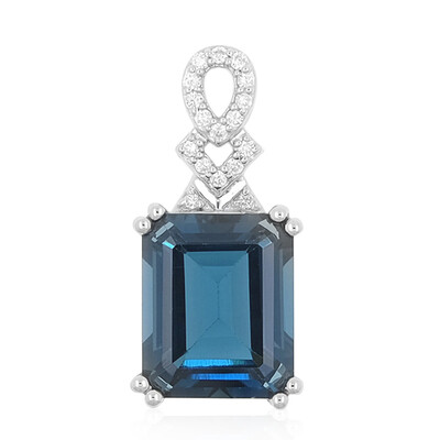 London Blue Topaz Platinium Pendant