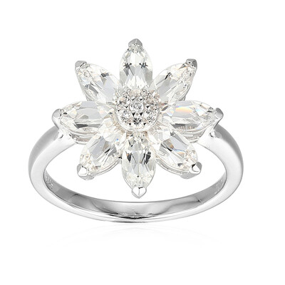 White Topaz Silver Ring