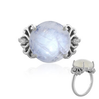 Rainbow Moonstone Silver Ring