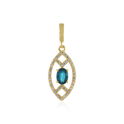 Teal Kyanite Silver Pendant