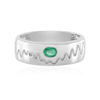 Russian Emerald Silver Ring (de Melo)
