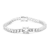 White Topaz Silver Bracelet