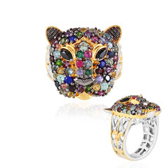 Black Spinel Silver Ring (Gems en Vogue)