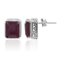 Ruby Silver Earrings