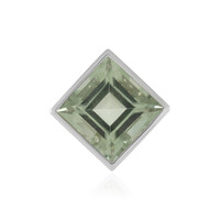 Green Amethyst Silver Pendant