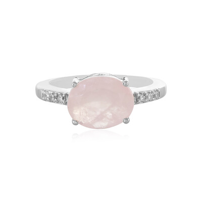 Rose Quartz Silver Ring
