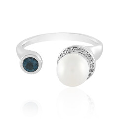 White Freshwater Pearl Silver Ring (de Melo)