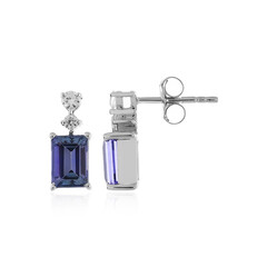 Unheated Tanzanite Silver Earrings