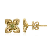 9K VS1 Yellow Diamond Gold Earrings