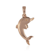 9K SI1 Argyle Rose De France Diamond Gold Pendant