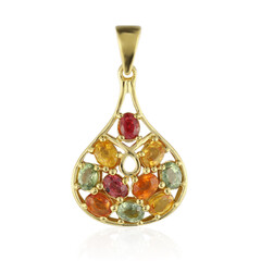 Fancy Sapphire Silver Pendant