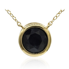 Black Sapphire Silver Necklace
