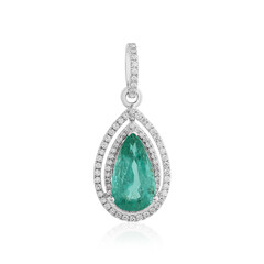 18K Zambian Emerald Gold Pendant