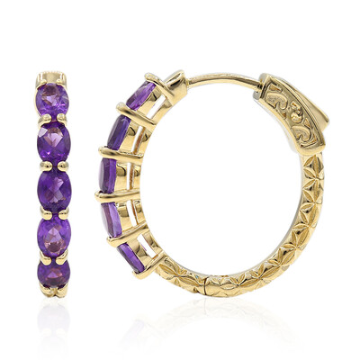 Zambian Amethyst Silver Earrings