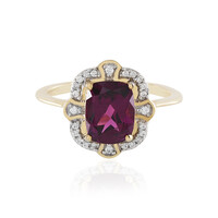 9K Magenta Garnet Gold Ring