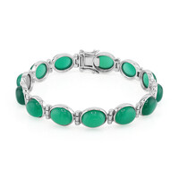 Green Onyx Silver Bracelet