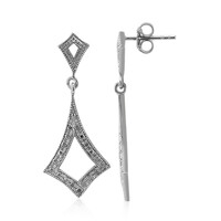 I2 (I) Diamond Silver Earrings