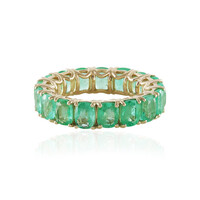 9K Russian Emerald Gold Ring