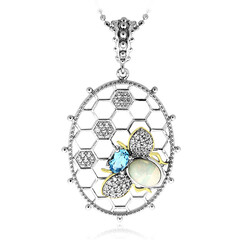 Welo Opal Silver Necklace (Dallas Prince Designs)