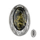 Green Baltic Amber Silver Pendant (dagen)