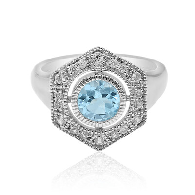 Sky Blue Topaz Silver Ring