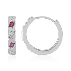 Madagascar Ruby Silver Earrings