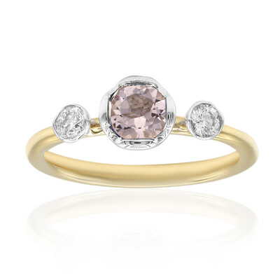 18K AAA Morganite Gold Ring (CIRARI)