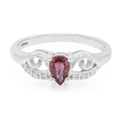 10K Unheated Padparadscha Sapphire Gold Ring