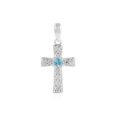 Swiss Blue Topaz Silver Pendant