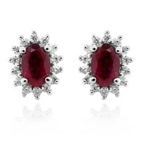 Madagascar Ruby Silver Earrings