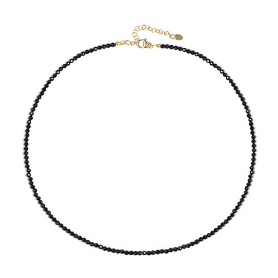 Black Spinel Silver Necklace