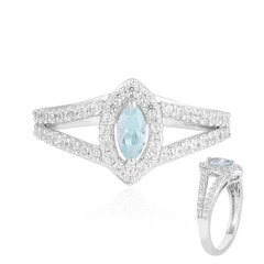 Aquamarine Silver Ring